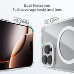 ABEEL For iPhone 16 Pro Case Compatible with MagSafe Anti Scratch Clear TPU PC Phone Back Cover
