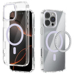ABEEL For iPhone 16 Pro Case Compatible with MagSafe Anti Scratch Clear TPU PC Phone Back Cover