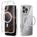 ABEEL For iPhone 16 Pro Case Compatible with MagSafe Anti Scratch Clear TPU PC Phone Back Cover