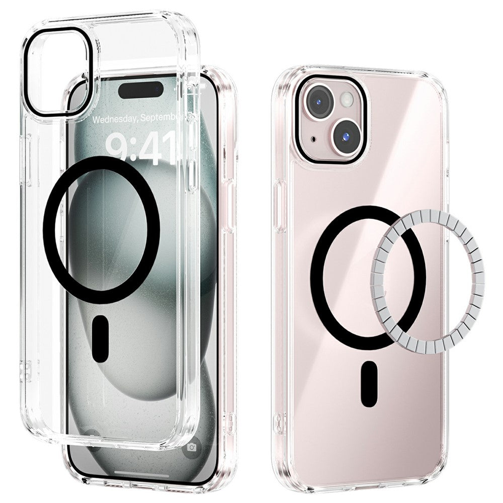 ABEEL iPhone 13 cover kompatibel med MagSafe Anti-ridse klart TPU PC-telefonbagcover