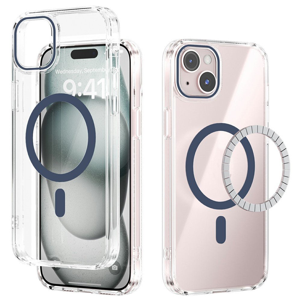 ABEEL For iPhone 13 Case Compatible with MagSafe Anti Scratch Clear TPU PC Phone Back Cover
