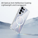 ABEEL For Samsung Galaxy S25 Magnetic Case Anti Scratch Clear TPU PC Phone Back Cover