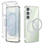 ABEEL For Samsung Galaxy S25 Magnetic Case Anti Scratch Clear TPU PC Phone Back Cover