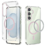 ABEEL For Samsung Galaxy S25 Magnetic Case Anti Scratch Clear TPU PC Phone Back Cover