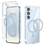 ABEEL For Samsung Galaxy S25+ Magnetic Case Anti Scratch Clear TPU PC Phone Back Cover