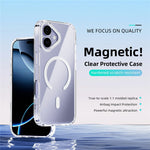 ABEEL For iPhone 17 Case Compatible with MagSafe Anti Scratch Clear TPU PC Phone Back Cover