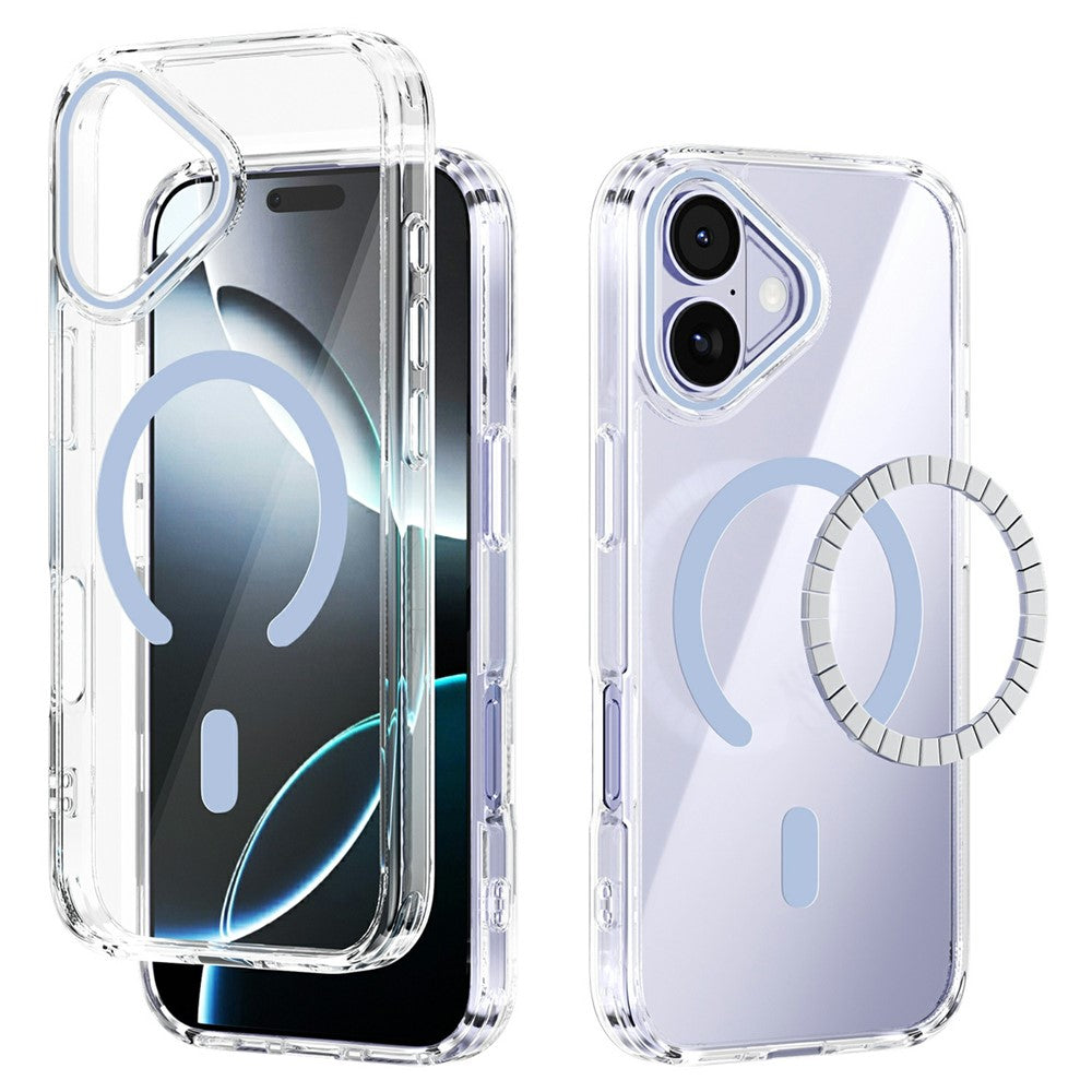 ABEEL For iPhone 17 Case Compatible with MagSafe Anti Scratch Clear TPU PC Phone Back Cover