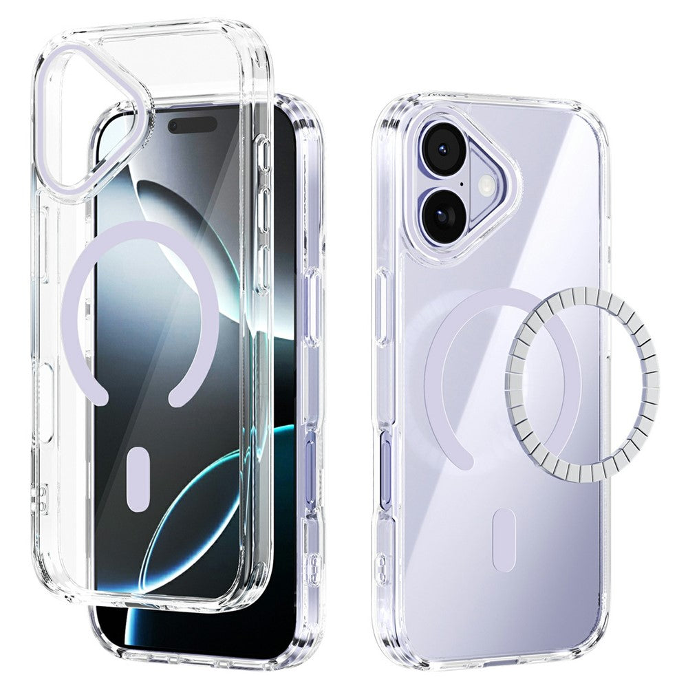 ABEEL For iPhone 17 Case Compatible with MagSafe Anti Scratch Clear TPU PC Phone Back Cover