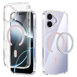 ABEEL For iPhone 17 Case Compatible with MagSafe Anti Scratch Clear TPU PC Phone Back Cover
