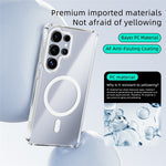 ABEEL til Samsung Galaxy S25 Ultra Magnetisk Cover Ridsefast Gennemsigtig TPU PC Telefon Bagside Cover