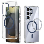 ABEEL til Samsung Galaxy S25 Ultra Magnetisk Cover Ridsefast Gennemsigtig TPU PC Telefon Bagside Cover