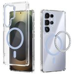 ABEEL til Samsung Galaxy S25 Ultra Magnetisk Cover Ridsefast Gennemsigtig TPU PC Telefon Bagside Cover