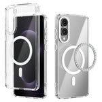 ABEEL For Samsung Galaxy S25 Edge Magnetic Case Anti Scratch Clear TPU PC Phone Back Cover