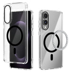 ABEEL For Samsung Galaxy S25 Edge Magnetic Case Anti Scratch Clear TPU PC Phone Back Cover