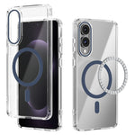 ABEEL For Samsung Galaxy S25 Edge Magnetic Case Anti Scratch Clear TPU PC Phone Back Cover