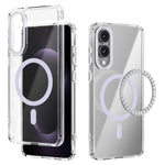 ABEEL For Samsung Galaxy S25 Edge Magnetic Case Anti Scratch Clear TPU PC Phone Back Cover