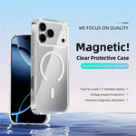 ABEEL Til iPhone 17 Pro Cover Kompatibel med MagSafe Anti-ridse Klart TPU PC Telefonbagcover