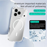 ABEEL Til iPhone 17 Pro Cover Kompatibel med MagSafe Anti-ridse Klart TPU PC Telefonbagcover