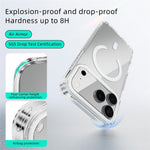 ABEEL Til iPhone 17 Pro Cover Kompatibel med MagSafe Anti-ridse Klart TPU PC Telefonbagcover