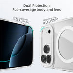 ABEEL Til iPhone 17 Pro Cover Kompatibel med MagSafe Anti-ridse Klart TPU PC Telefonbagcover