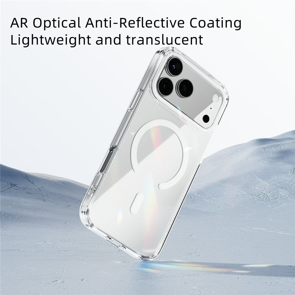 ABEEL Til iPhone 17 Pro Cover Kompatibel med MagSafe Anti-ridse Klart TPU PC Telefonbagcover