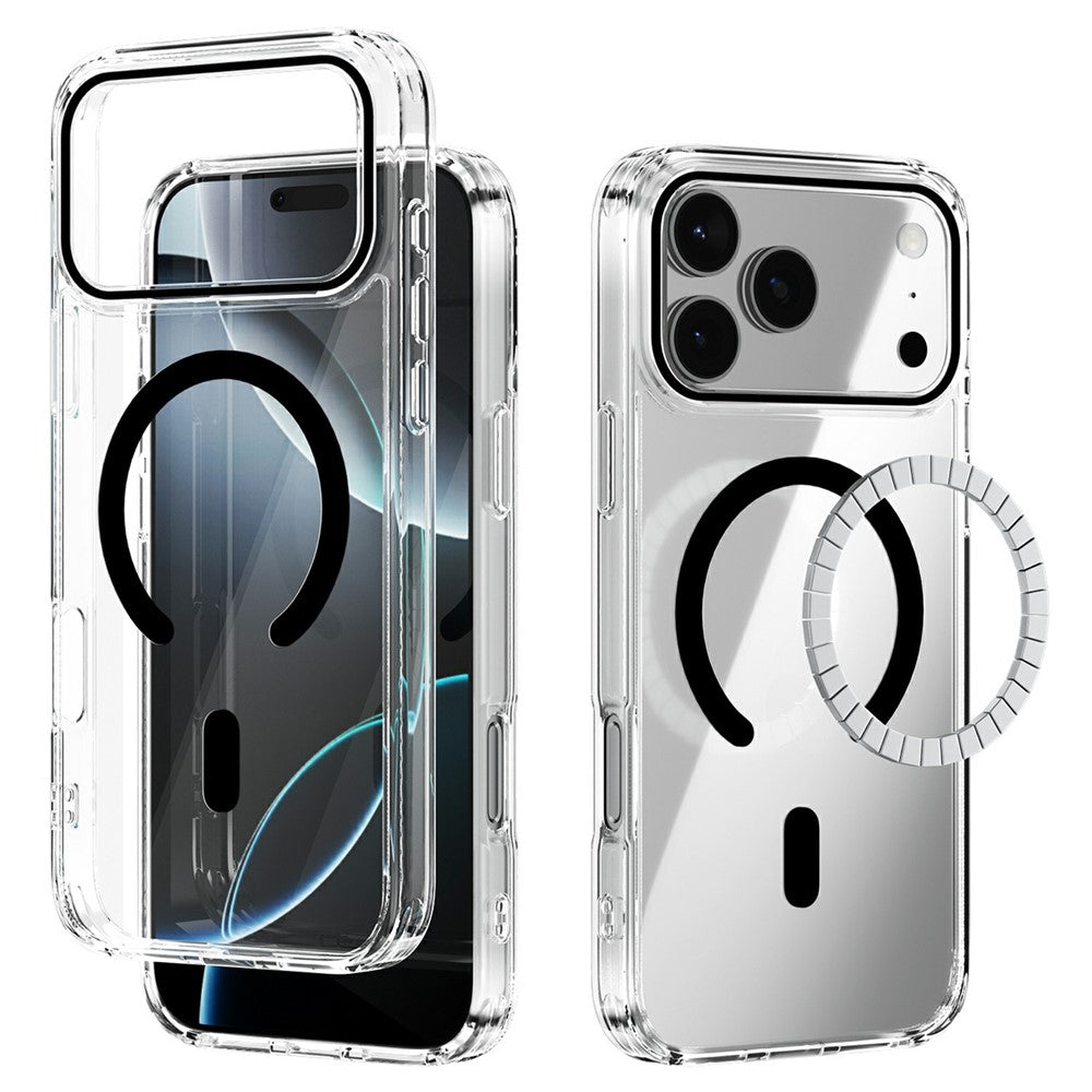 ABEEL Til iPhone 17 Pro Cover Kompatibel med MagSafe Anti-ridse Klart TPU PC Telefonbagcover