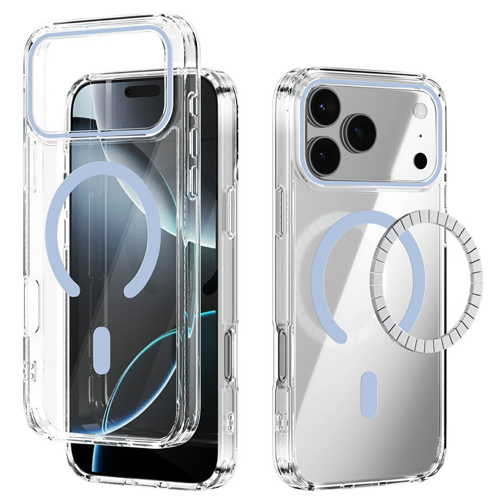 ABEEL Til iPhone 17 Pro Cover Kompatibel med MagSafe Anti-ridse Klart TPU PC Telefonbagcover