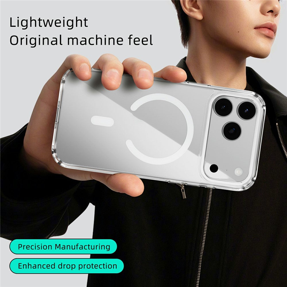 ABEEL For iPhone 17 Pro Max Case Compatible with MagSafe Anti Scratch Clear TPU PC Phone Back Cover