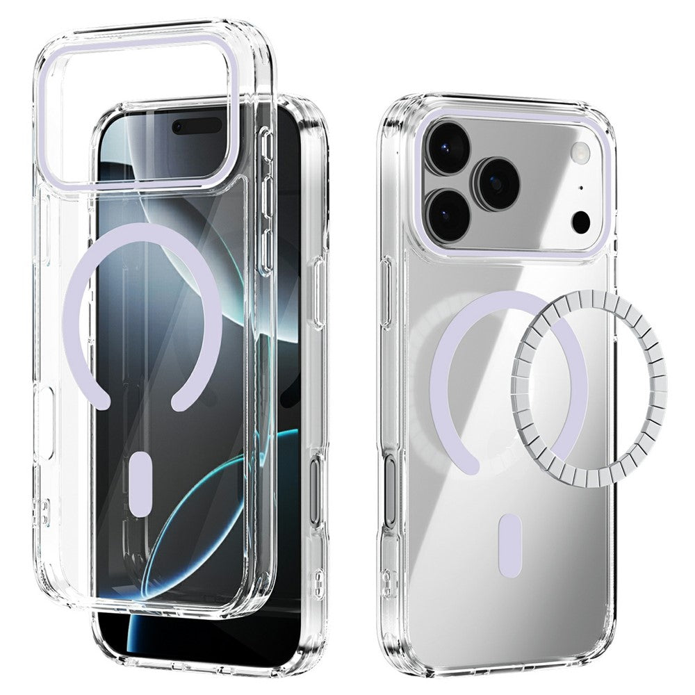 ABEEL For iPhone 17 Pro Max Case Compatible with MagSafe Anti Scratch Clear TPU PC Phone Back Cover