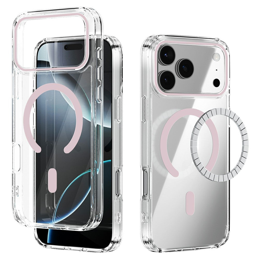 ABEEL For iPhone 17 Pro Max Case Compatible with MagSafe Anti Scratch Clear TPU PC Phone Back Cover