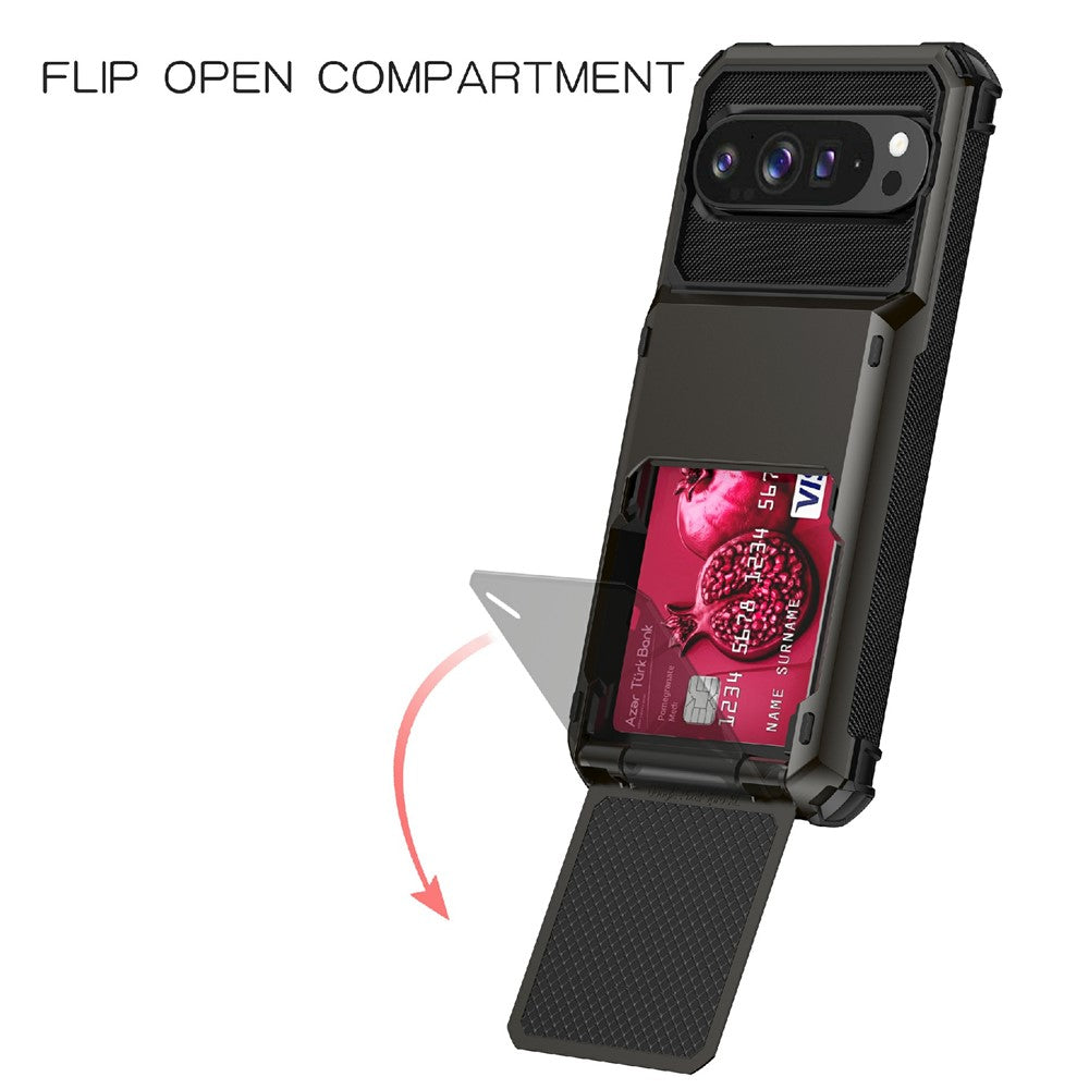 For Google Pixel 10 Pro XL Case PC + TPU Dual Layer Back Phone Cover with Card Holder
