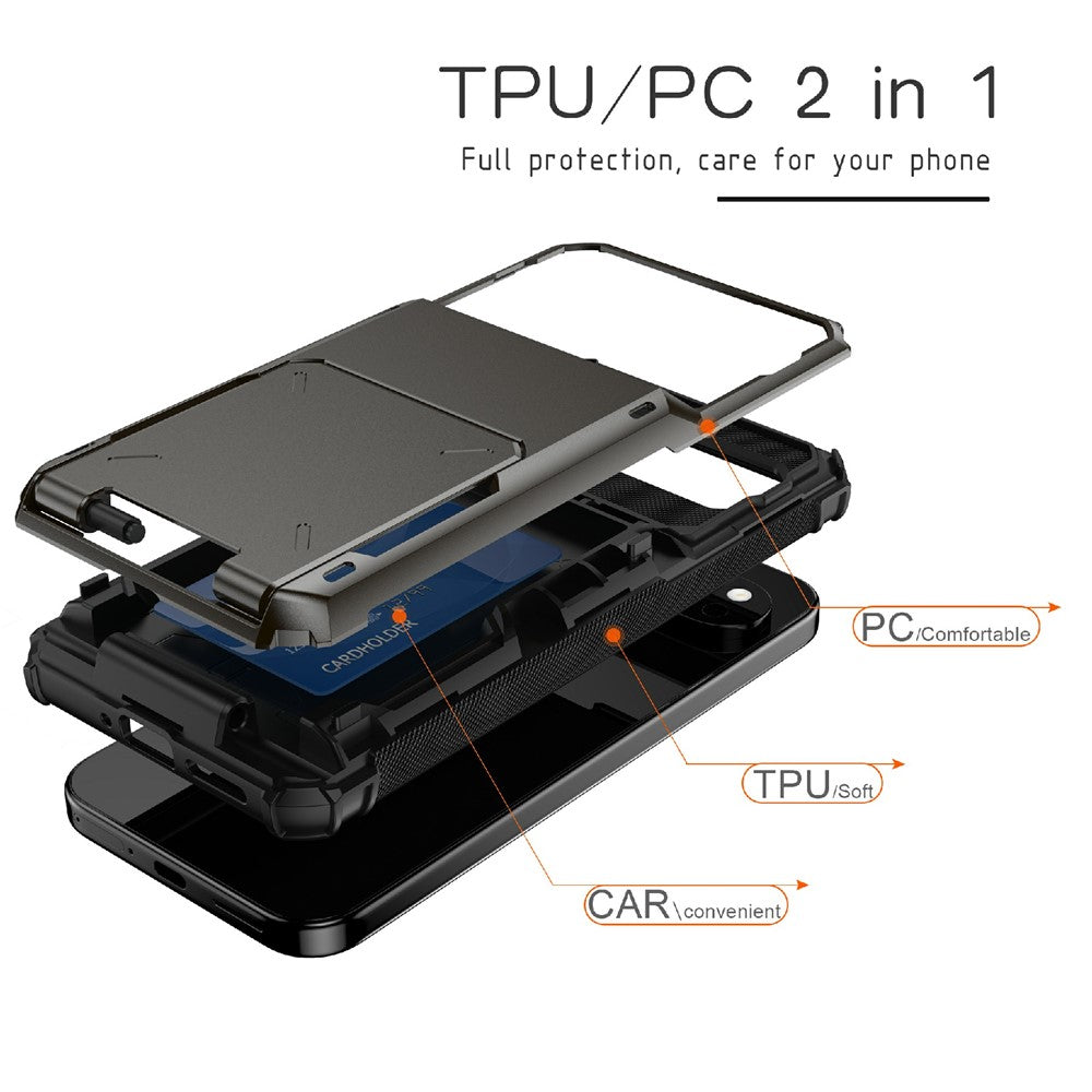For Google Pixel 10 Pro XL Case PC + TPU Dual Layer Back Phone Cover with Card Holder