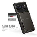 For Google Pixel 10 Pro XL Case PC + TPU Dual Layer Back Phone Cover with Card Holder