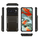 For Google Pixel 10 Pro XL Case PC + TPU Dual Layer Back Phone Cover with Card Holder