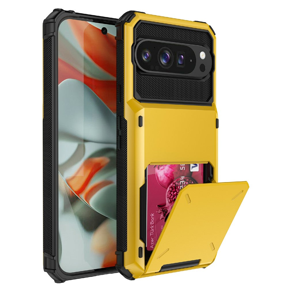 For Google Pixel 10 Pro XL Case PC + TPU Dual Layer Back Phone Cover with Card Holder
