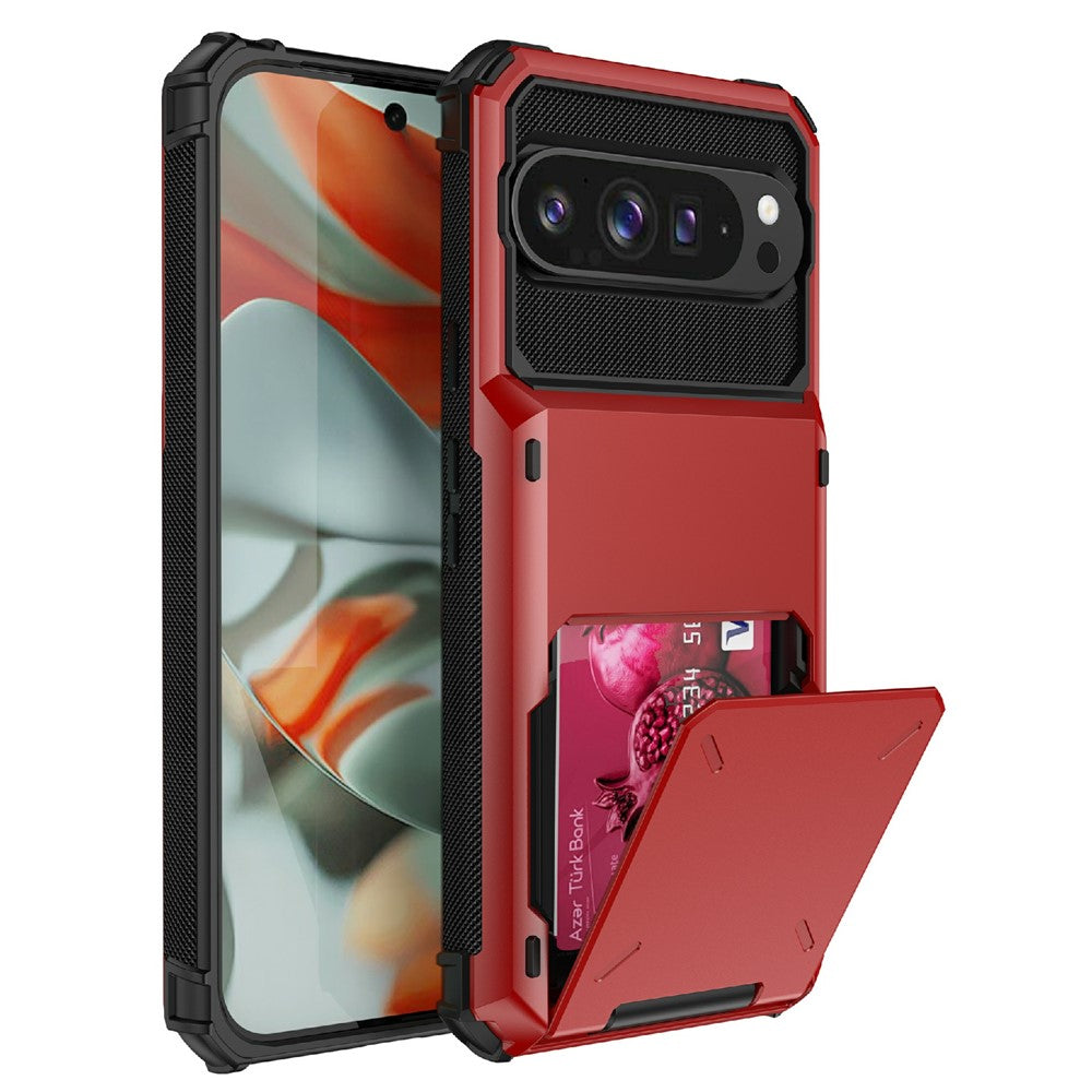 For Google Pixel 10 Pro XL Case PC + TPU Dual Layer Back Phone Cover with Card Holder