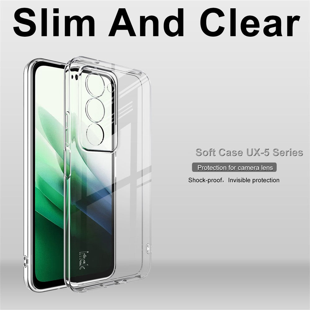 IMAK UX-5-serien för Xiaomi Redmi 15 4G (EU) (171 mm) / Redmi 15 5G (EU) (171 mm) genomskinligt TPU-mobilskal skyddande mobilfodral