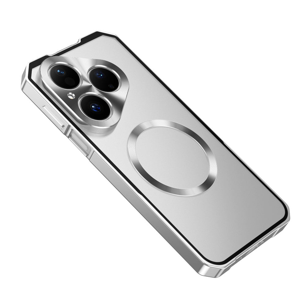 For Huawei Pura 80 Magnetic Case Hard PC Metal Frame Frosted Phone Back Cover