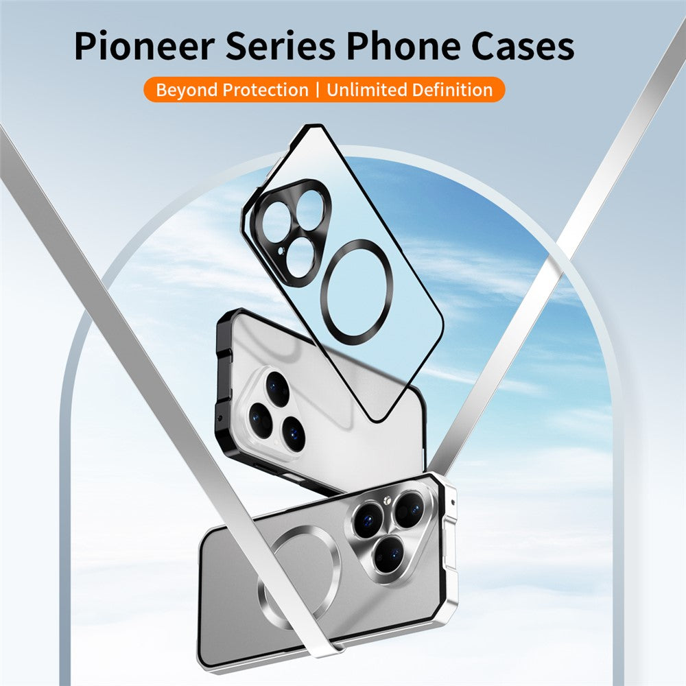 For Huawei Pura 80 Magnetic Case Hard PC Metal Frame Frosted Phone Back Cover