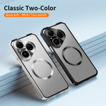 For Huawei Pura 80 Magnetic Case Hard PC Metal Frame Frosted Phone Back Cover