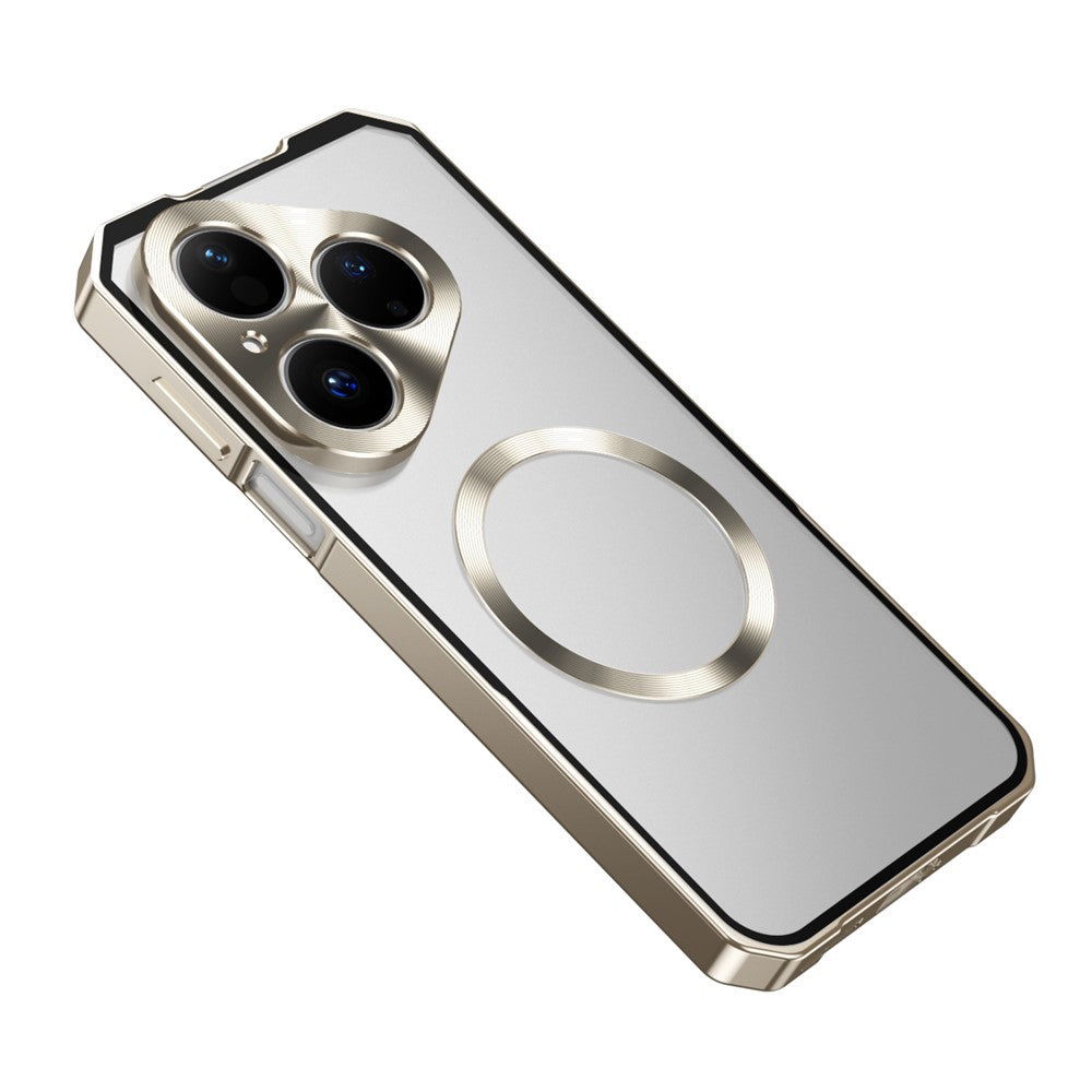For Huawei Pura 80 Magnetic Case Hard PC Metal Frame Frosted Phone Back Cover
