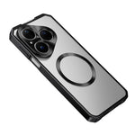 For Huawei Pura 80 Magnetic Case Hard PC Metal Frame Frosted Phone Back Cover