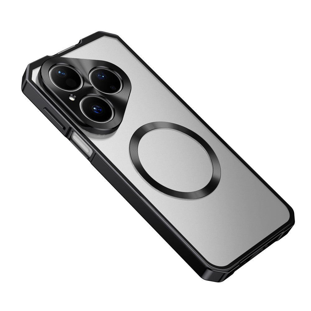For Huawei Pura 80 Magnetic Case Hard PC Metal Frame Frosted Phone Back Cover