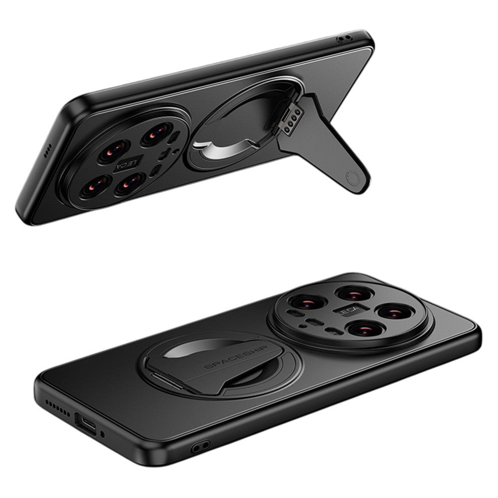 Xiaomi 14 Ultra Magnetiskt Skal Dolt Stativ Skin-Feel Matt PC TPU mobil Baksida