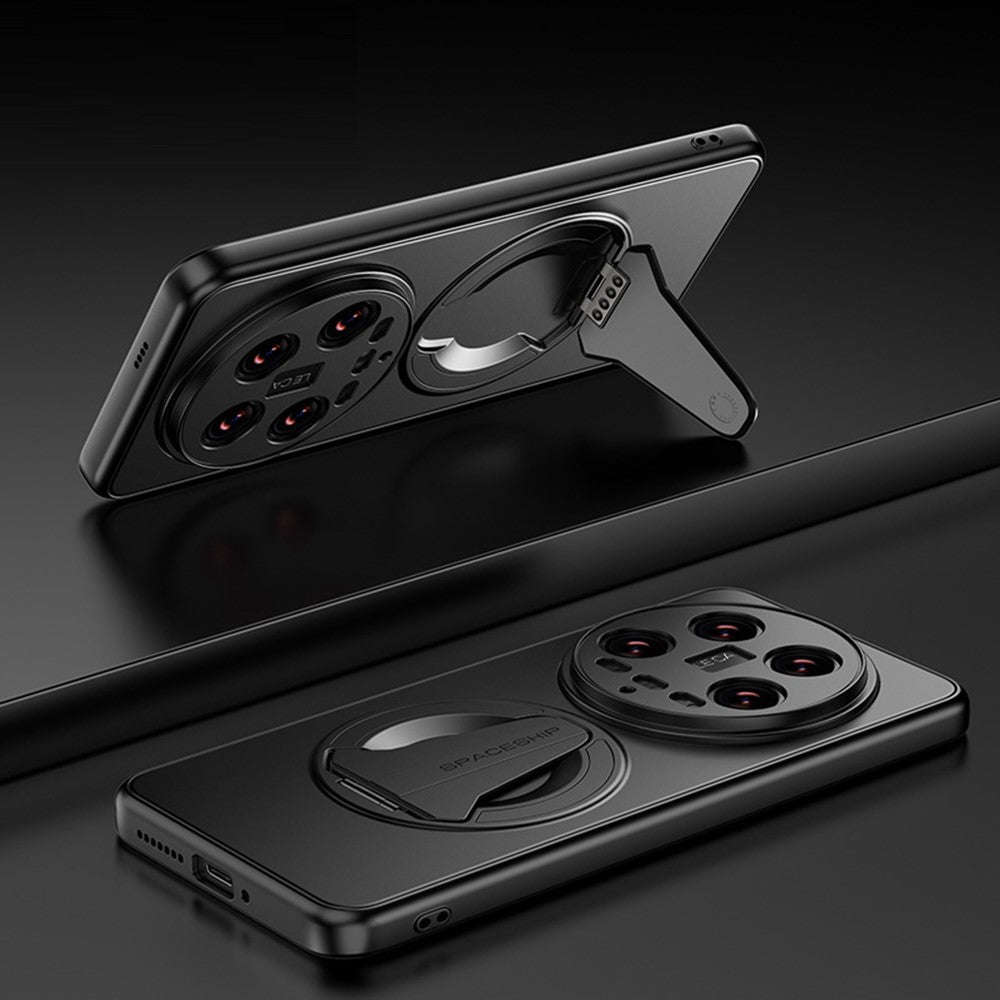 Xiaomi 14 Ultra Magnetiskt Skal Dolt Stativ Skin-Feel Matt PC TPU mobil Baksida