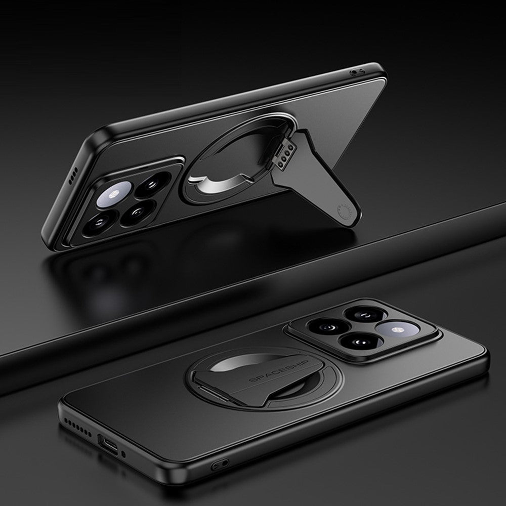 For Xiaomi 14 Pro Magnetic Case Hidden Kickstand Skin-Feel Matte PC TPU Phone Back Cover