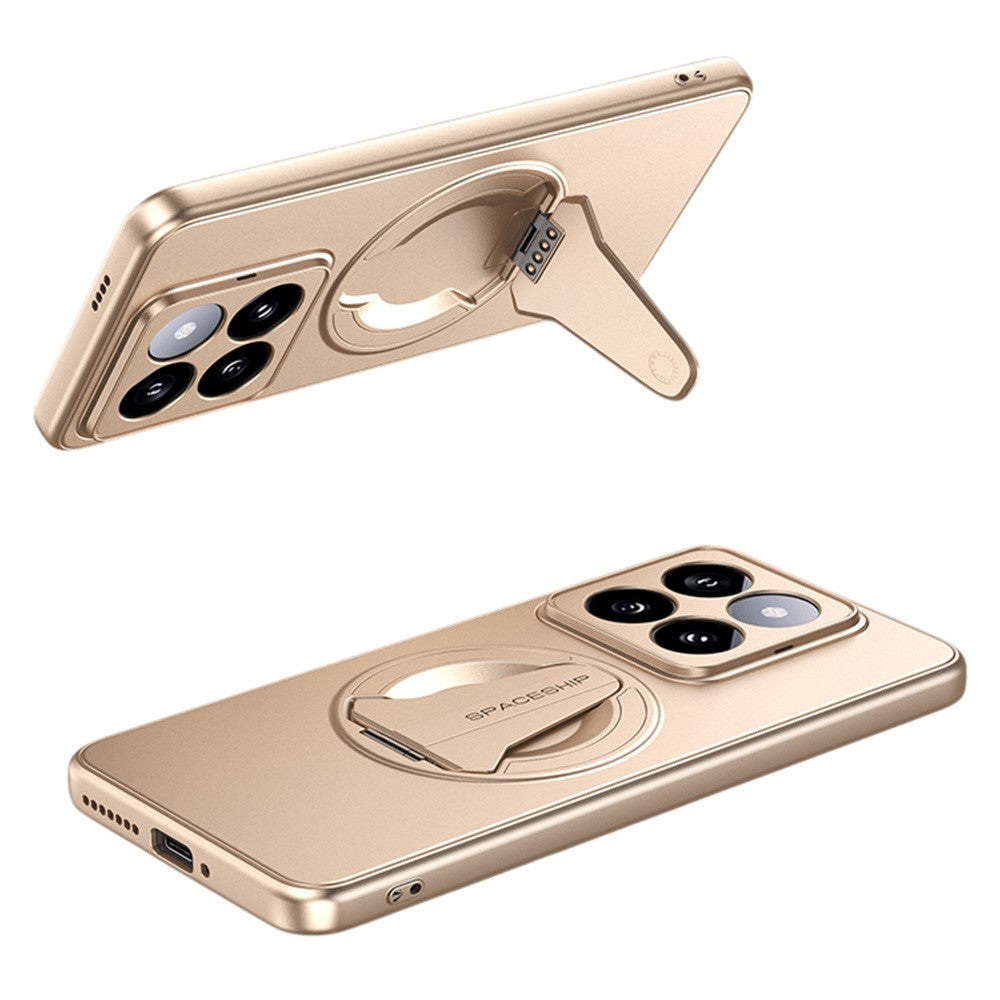 For Xiaomi 14 Pro Magnetic Case Hidden Kickstand Skin-Feel Matte PC TPU Phone Back Cover