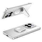 For Xiaomi 14 Pro Magnetic Case Hidden Kickstand Skin-Feel Matte PC TPU Phone Back Cover