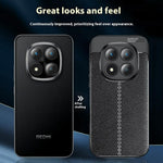 Xiaomi Redmi Note 15 Pro 5G (Global) Skal Litchi Texture TPU Flexibelt mobilskal, Svart