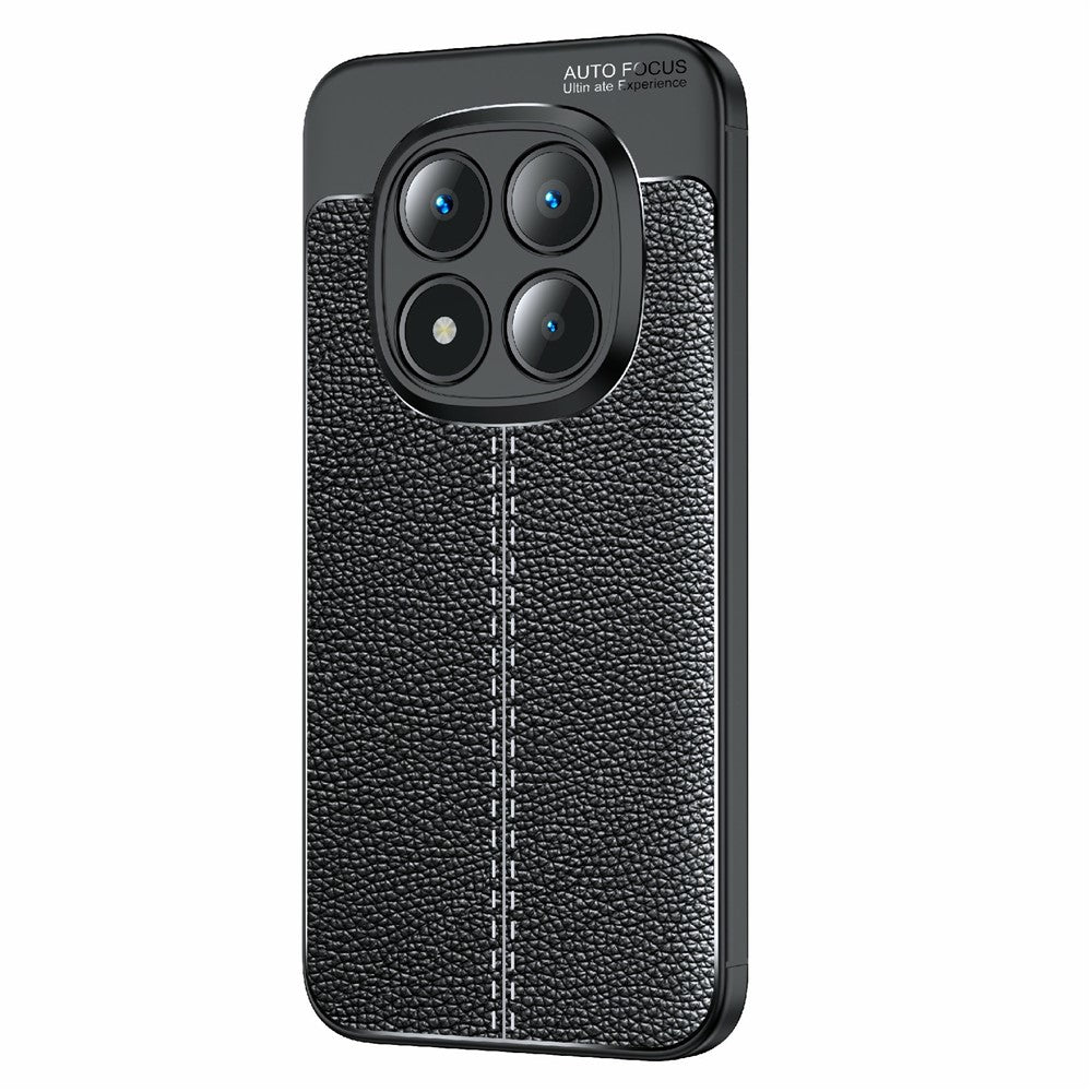 For Xiaomi Poco M8 Pro 5G / Redmi Note 15 Pro+ 5G (Global) Case Litchi Texture TPU Flexible Phone Cover, Black